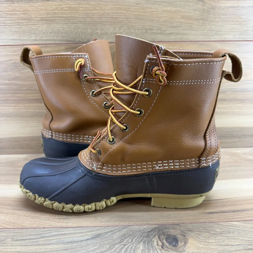 LL Bean Boots Duck Boots Womens 8‎ M Lace Up Waterproof Snow Rain Boot